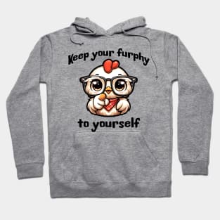 Sassy chick says Keep Your Furphy to Yourself, funny Australian slang design Hoodie